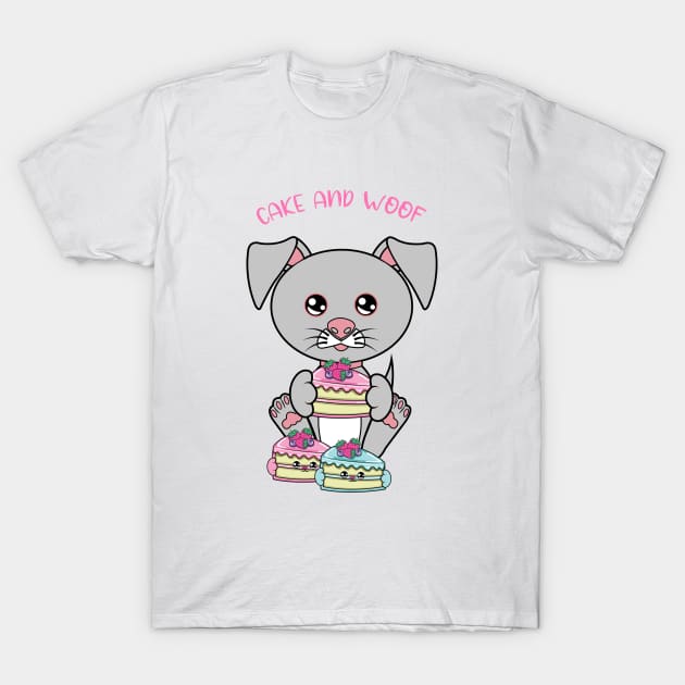 All I Need is cake and dogs, cake and dogs T-Shirt by JS ARTE